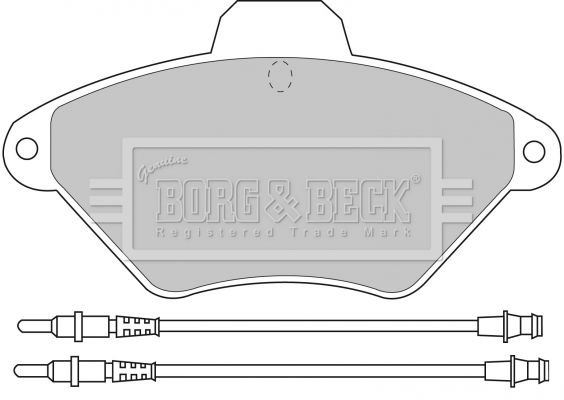 BORG & BECK stabdžių trinkelių rinkinys, diskinis stabdys BBP1468